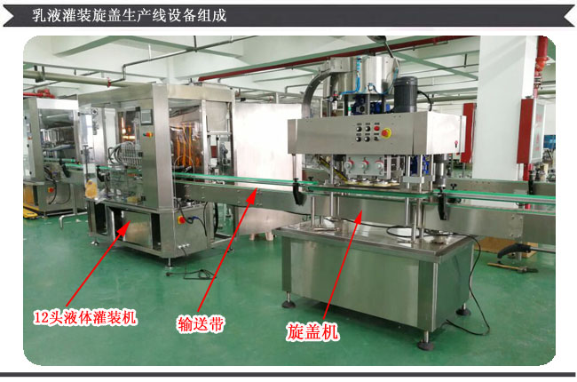 液體自動灌裝旋蓋生產(chǎn)線